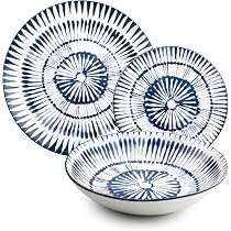 Service De Table Porcelaine 12 Pièces Pour 4 Personnes - 4 Assiettes Plates, 4 Assiettes à Salade, 4 Bols - Blanc, Micro-ondes Et Lave-vaisselle