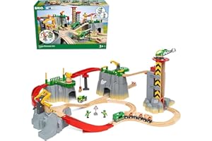 BRIO World 36010 Gebirgs-Frachten Set Deluxe - Eisenbahn-Spaß auf Mehreren Ebenen mit viel Zubehör - Viele Spielmöglichkeiten durch frei kombinierbare Elemente - Für Kinder ab 3 Jahren