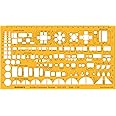 Isomars 1:100 Scale Architectural Drawing Template Stencil - Architect Combination Templates, Ink Orange