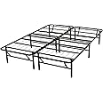 Amazon Basics Foldable Platform Bed Frame, Tool-Free Assembly, Under-Bed Storage, Queen 140 x 200, Black