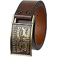 Levi's Men's Leather Belt with Plaque Buckle