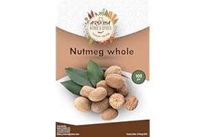 AROMA HERBS & SPICES SUPREME QUALITY Nutmeg Whole | 100g | Premium Quality | 100% Natural Whole nutmegs| Without additives | Vegan | nutmegs Whole
