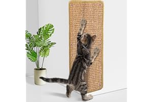 FCHERP Kratzmatte Katze aus Sisal,60x30cm Heftklammer Kratzbretter an Ecker, Kratzteppich, katzenkratzbretter,kratzmöbel schutzung,Kratzschutz an Wand/Sofa/Bett