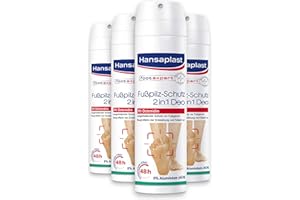 Hansaplast Athlete's Foot 2in1 Deodorant – 150 ml (Pack of 4)