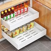 SAYZH Telescopic Drawer, Sliding Drawer for Cabinet, Pull Down Extendable Kitchen Drawer, (15.7" W x 17" D x 3.5" H), No Dril