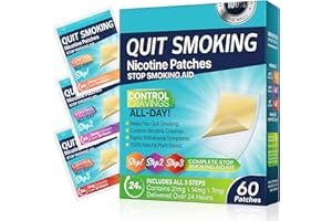 UOCASI Stop Cravings Aid, 60 Patches Stop Aid Therapy,3-in-1 Help Quit Patch, Long-Lasting Patches for Gradual Habit Ending Release,Safe & Effective Non-Invasive Therapy with 24-Hour Assistance(100% Natural)