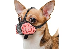 BONTHEE Museruola per cani, morbida museruola a rete per cani di taglia piccola, media e grande, traspirante, regolabile, per scavenging, toelettatura, mordere, masticare e leccare, previene