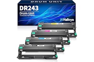 Halloya DR-243 DR243 DR243CL DR-243CL Tambor Compatible para Brother DCPL3550CDW DCP-L3510CDW MFC-L3710CW MFC-L3730CDN MFC-L3750CDW HL-L3230CDW (Negro Cian Magenta Amarillo)