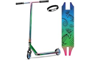Trottinette Stunt Soke Pro Street Neo Chrome Kickscooter avec roulement à Billes ABEC 9 Trottinette pour Adultes et Enfants