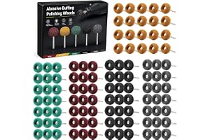 Shineboc 100 st 25 mm slipskiva poleringsskiva, poleringsskivor 80/150/240/400/600 korn för Dremel Rotationsverktyg för polering och slipning av glas, metall och trä