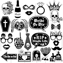 Bride or Die Hen Party Decorations Black and Silver Halloween ...