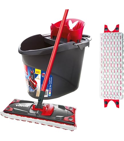 Mop de centrifugare Ultramax TURBO XL, Vileda, Microfibra, 130cm, Negru