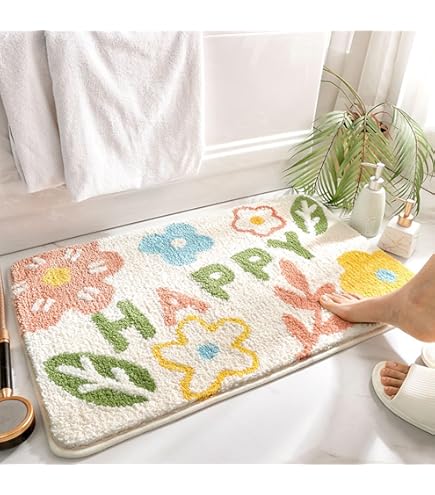Tappetino Da Bagno A Fiore Super Assorbente E Antiscivolo - Morbido, Lavabile E Perfetto Per Bambini