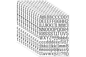 LZLPACKING 12 Sheets 1500 Pcs Black Style Alphabet Sticker Self Adhesive Letter, Number Vinyl Stickers, Mailbox Numbers Labels DIY Crafts Art Making, Decals for Sign,Notebook, Classroom Decor, Door