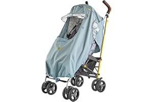 Koo-di Splish Splosh Universal Rain Cover for Single Pushchair | Showerproof Stroller Rain Cover | Breathable Vents & Airflow Window | Fits Any Standard Single Stroller, Pushchair & Buggy