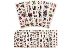 MIZT Avengers Pegatinas para Niños 450+ 3D Puffy Pegatinas, 30 Hojas Superhero de Pegatinas para Regalos Gratificantes Scrapbooking, Decorar para Botella de Agua, Equipaje, Stickers para Fiestas Temática