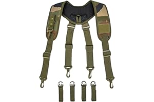 MELOTOUGH Reggicalze tattiche per cintura con cintura imbottita regolabile con portachiavi e toppa in velcro, Uomo, Mimetico, one size fits most