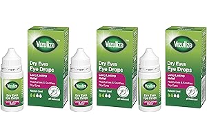 Vizulize Dry Eye Drops, for Dry, Irritated & Uncomfortable Eyes, 3 x 10 ml Bottles