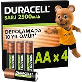 Duracell Şarj Edilebilir Aa 2500Mah Piller, 4'L&uuml; Paket