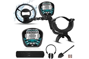 ESLYYDS Metal Detector Professionali, 5 Modalità Metal Detector Impermeabile Rilevatore di Metalli con LCD e cuffie a prova di rumore, alta sensibilità 10" Metal Detector Leggero con Chip DSP Avanzato