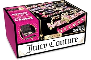Make It Real - Portagioie per bambina Juicy Couture - Kit di braccialetti fai da te - Regali per bambine