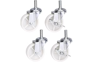 BULLDOG CASTORS Qté. 4 x 75 mm en nylon et pivotant Roulettes à Frein ? Filetage M12 ? Meubles, Appliance et équipements Petite Roues par Bulldog Roulettes ? Max 200 kg par lot