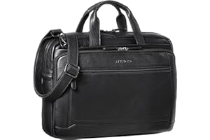 STILORD 'Antoine' Skórzana Aktówka du¿a, zabytkowa torba nauczycielska torba robocza du¿a, skórzana torba biznesowa do umieszczenia na wózku, Kolor:czarny