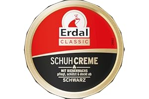 Erdal Dosencreme schwarz, Schuhcreme mit Bienenwachs - nährt und pflegt das Leder, 1er Pack (1 x 75 ml)