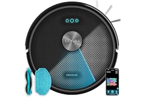 ‎CECOTEC Cecotec Robot odkurzający z nawigacją żyroskopową i aplikacją Conga M50 X-Treme. 7000 Pa, zamiatanie, odkurzanie, wycieranie i mop, autonomia 160 min, czujniki upadku, wielofunkcyjna szczotka