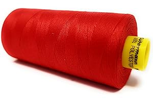 Gütermann GmbH - Filato Mara 120, filo da cucito in poliestere, 1000 m, resistente ai raggi UV (rosso, 1)