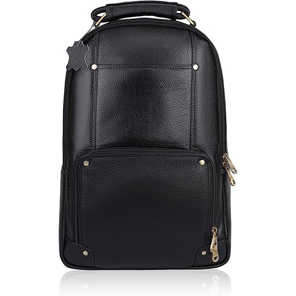 Buy Real Leather Vintage 15” Laptop Backpack, Tall Square Classic