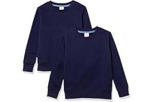 Amazon Essentials Sweat-Shirts À col Rond en Polaire Fille, Lot de 2