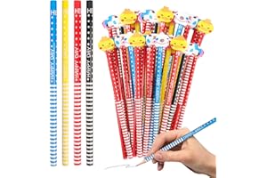 JOPHEK 40 x Matite in Legno del fumetto con Gomma, Divertente Animale Bambini Regalo, Colorate Regalini per Festa Battesimo, Premi Scolastici