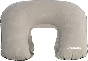 Wenger Travel Neck Pillow Inflatable with Pouch - Grey