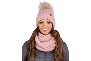 Vivisence Berretto con Pompon Donna Caldo Ideale per Giorni Freddi 7014