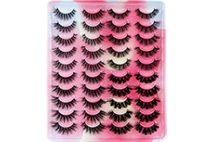 KEIBY CITOM Falsche Wimpern 20 Paare, 6D Künstliche Wimpern Set, Wiederverwendbare natürliche Wimpern (4 Stile)