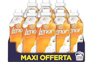 Lenor Ammorbidente Lavatrice Concentrato 216 Lavaggi (8x27), Oro E Fiori Di Vaniglia, Offre Una Freschezza Duratura Per Un Letto Fresco Fino A 1 Settimana