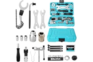 DURATECH Kit d'Outils de Réparation pour Vélo 31 pièces avec Mallette Pratique, Ensemble d'Outils de Vélo Portable pour la Réparation des Pneus, des Chaînes et du Pédalier