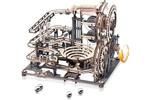 ROBOTIME Puzzle 3D Bois Course de Marbre - Maquette pour Adultes avec Boule en Acier - Night City pour Un Anniversaire Ou La Saint-Valentin