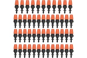 Hakeeta 50 Buses de brumisation pour Irrigation au Goutte-à-Goutte, atomiseur de tête d’arroseur, Buses de pulvérisation pour arrosage, 2 Modes réglables: Brouillard d’Eau et Colonne d’Eau