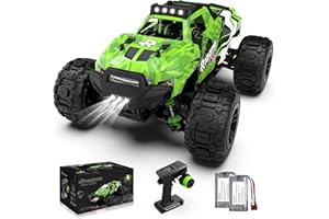 RIAARIO 1:18 All Terrain RC Car, 36 KPH High Speed Remote Control Car with 2.4 GHz Remote Control, 4WD Electric Vehicle Off-Road Truck, 4X4 Waterproof RC Trucks with 2 Rechargeable Batteries