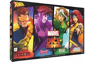 Marvel X-Men Dice Throne Box 2, 4 Hero Box Featuring Cyclops, Jean Grey, Gambit & Rogue, Stand-Alone & Cross Compatible with