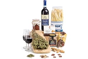 ITALY2EAT Hay Hampers Italian Pasta & Wine Meal Kit Gift Hamper - Food Gift Hampers for Men & Women