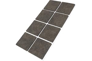 Adsamm® / 8 x feltrini autoadesivi/Marrone / 50x50 mm/Quadrato/piedini per mobili in feltro da 3.5 mm di spessore/pad protettivi per arredi
