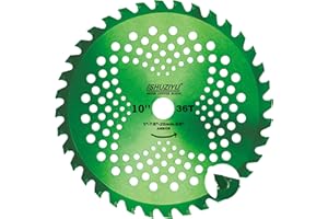 LSHUZIYU, 254mm-36T. Punte in Carburo, Foro Centrale 25.4mm Con Rondella 22.23-20-16mm, Lama per Decespugliatore, Disco per Decespugliatore.