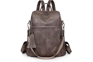 HUA ANGEL Sac à Dos Femme Antivol Chic Cuir PU Sac de Travail Femme Bureau Sac à Main Femme Bandoulière Cuir Souple Multipoches élégant Leger Pour Voyage Shopping