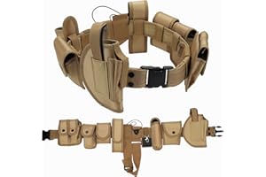 Kyrio Sistema di equipaggiamento modulare Cintura Tattica in Vita con Tasche Cintura Tattica con componenti Fondina per la Caccia di Sicurezza delle Forze dell'ordine