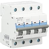 POPP&reg; Industrial Magnetic Thermal Automatic Switch CURVE C 1P 2P 3P + 6A 10A 16A 20A 25A 32A 40A 50A 63A &hellip; (4P, 63A)