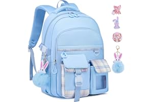HANXIUCAO Mochila Escolar Niña Kawaii | Transpirable y Repelente al Agua | Ideal para Niñas de 6 a 12 Años