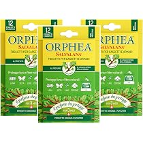 Orphea Salvalana Foglietti per Cassetti E Armadi, Protegge Lana E Vestiti Tutta La Stagione, Profumo di Legno di Cedro, 12 Foglietti Emanatori, Multipack 4 Confezioni
